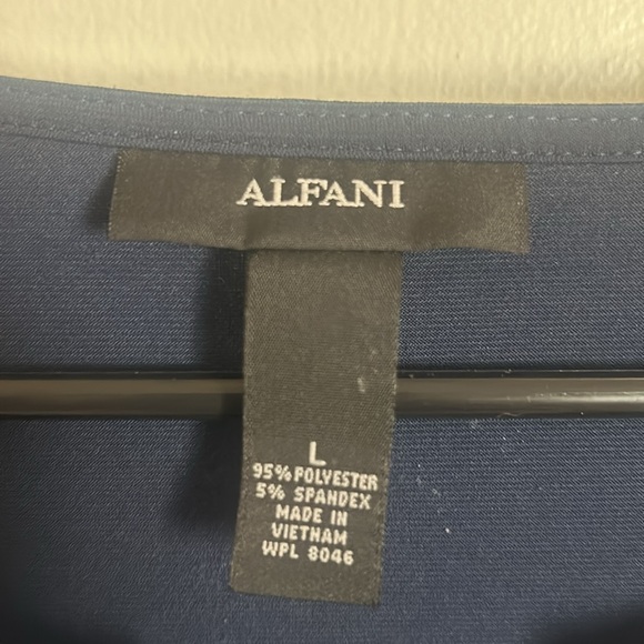 Alfani sleeveless blouse. Navy Blue. Size L - Picture 4 of 4